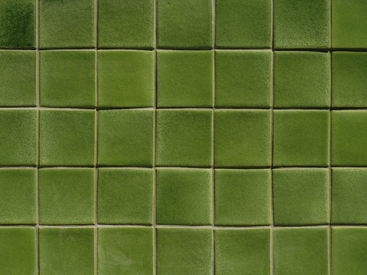 Green Zellige Tile Close up